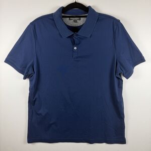 Banana Republic Blue Luxe Touch Performance Short Sleeve Polo Shirt Size XL Blue